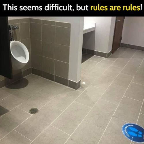 funny social distancing meme: men toilet distance