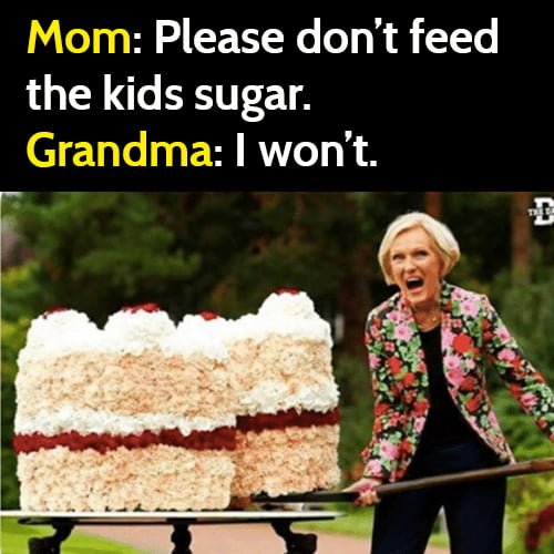 funny parenting meme: please don't feed the kids sugar