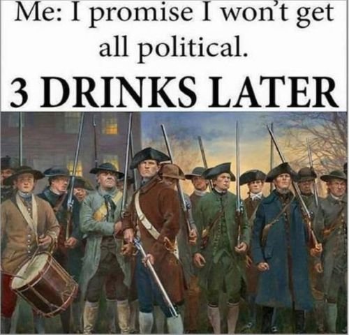 Funny Thanksgiving meme: I promise I won't get all political. 3 drinks later