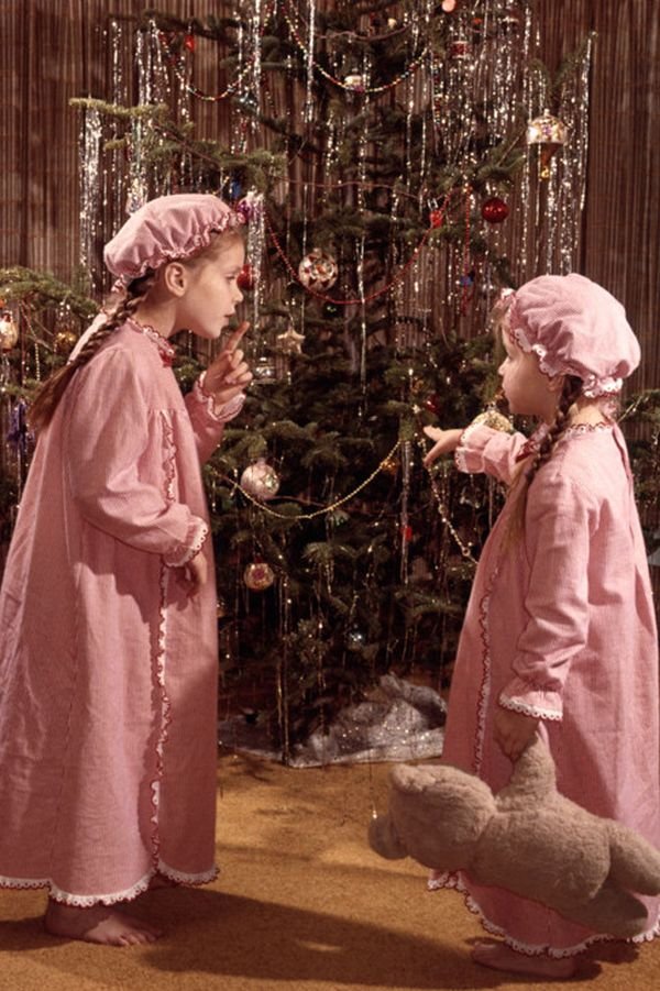 Vintage pajamas Christmas tree