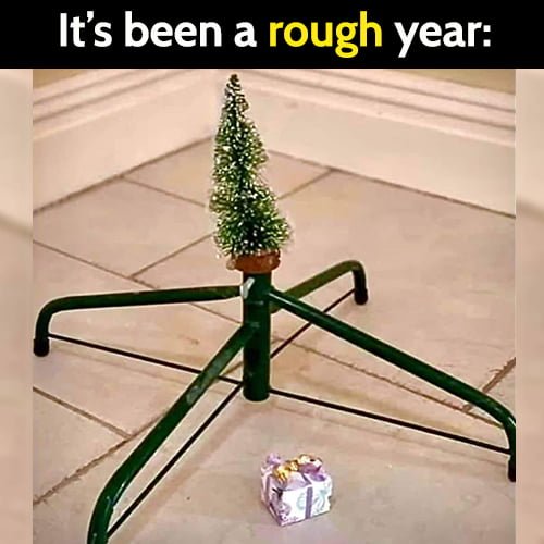 Funny Christmas Meme: 2020 Christmas tree.