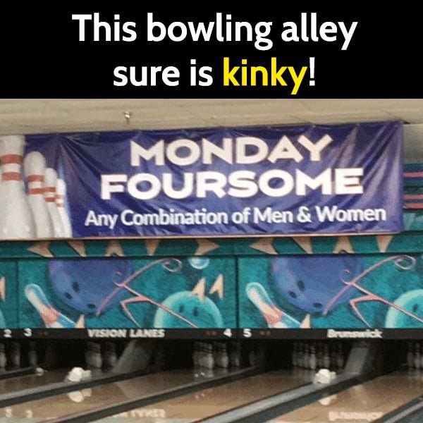 Hilarious meme: Monday foursome bowling alley