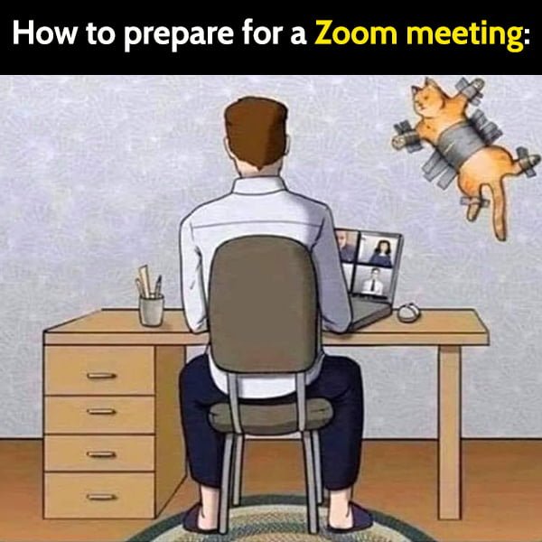 Funny jokes: How to prepare for a Zoom meeting.