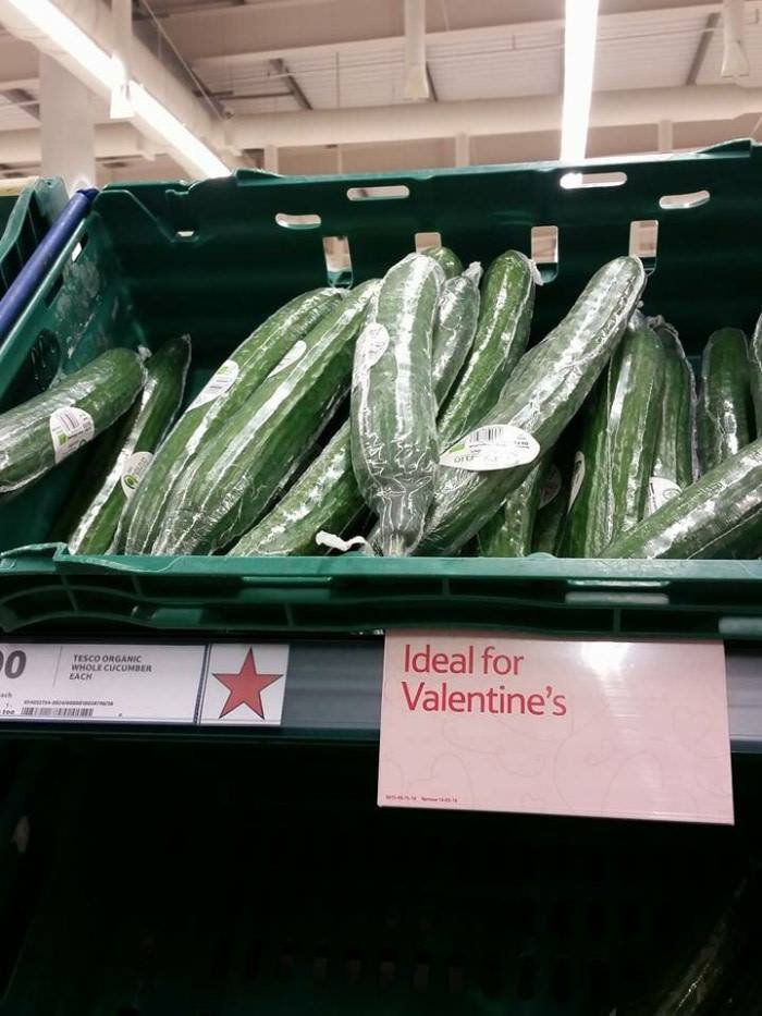 Funny Valentine's Day Epic Fail: cucumbers supermarket fail