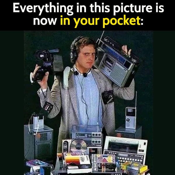 Funny joke: Everything in this picture is now in your pocket: