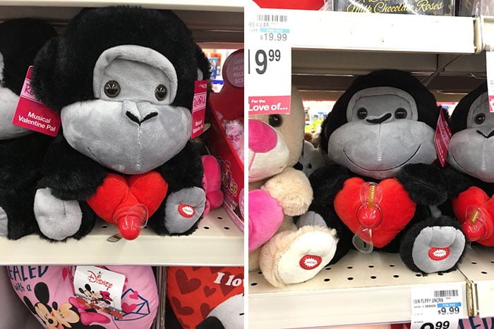 Funny Valentine's Day Epic Fail: gorilla toy fail