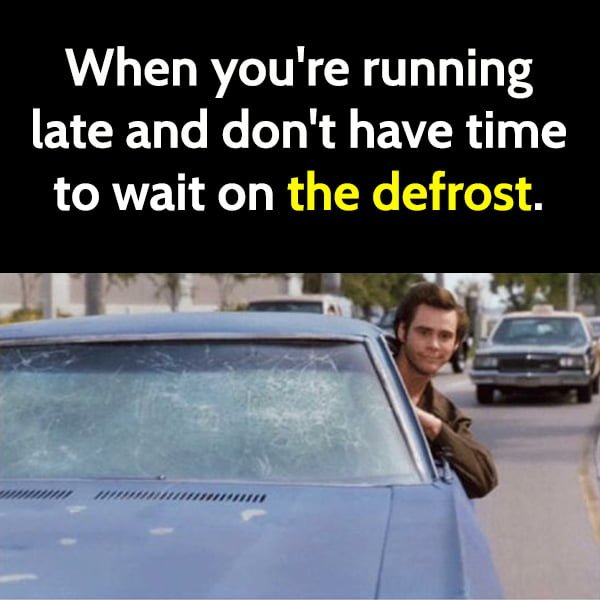 When you're running late and don't have time to wait on the defrost.