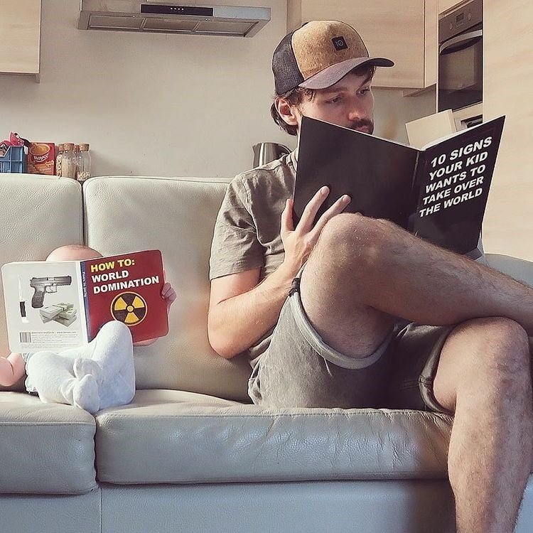 This Dad Photoshops His Baby Into Hilarious Situations Reading Book