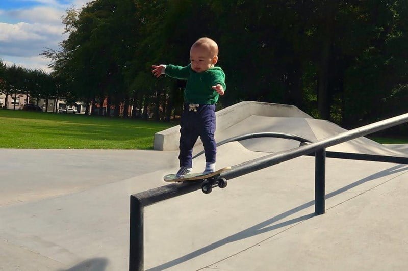 This Dad Photoshops His Baby Into Hilarious Situations skating
