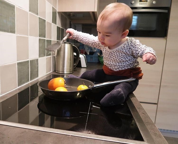 This Dad Photoshops His Baby Into Hilarious Situations cooking