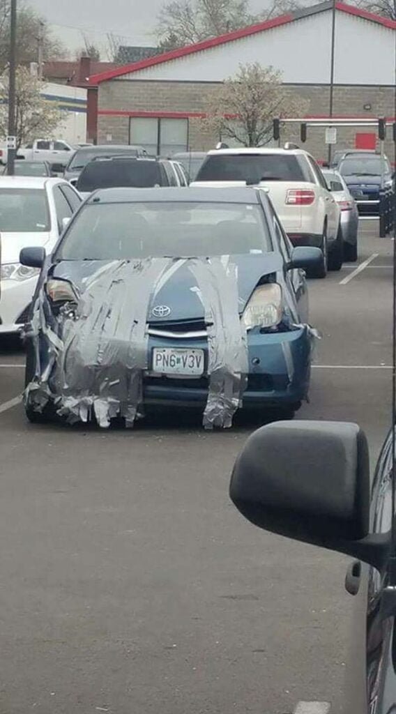 Funny Duct Tape Fixes Anything car