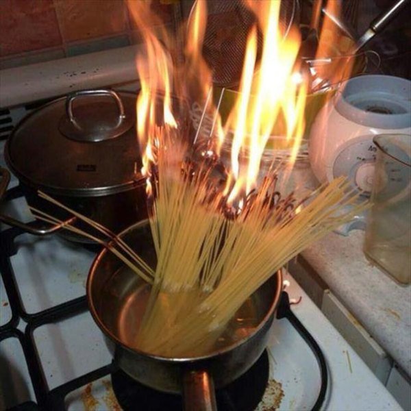 Hilarious Kitchen Fails Funny Cooking Disaster burning pasta