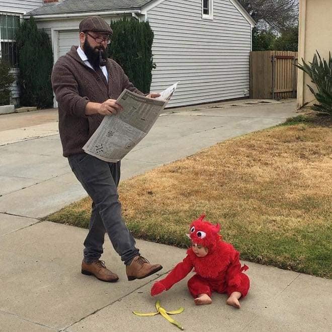 Dad takes the cutest photos with daughter in funny costumes