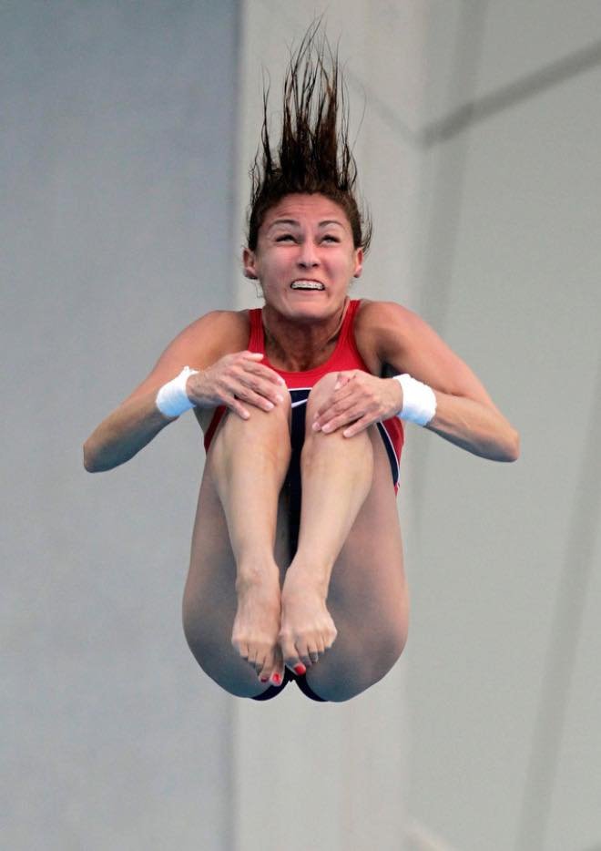 Olympic diver funny face