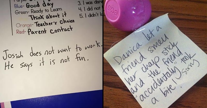 Funny parents notes from school