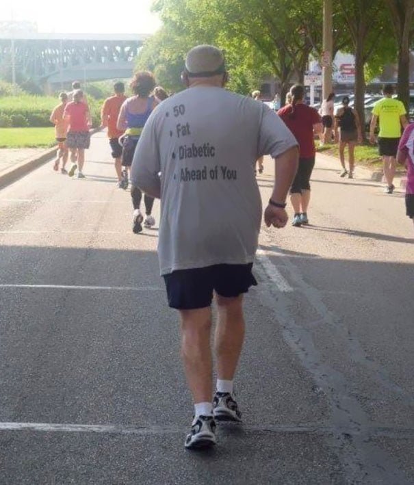 Funny T-Shirt Message jogging