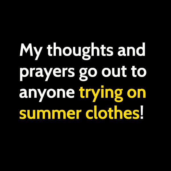 Funny Spring Meme trying on summer clothes