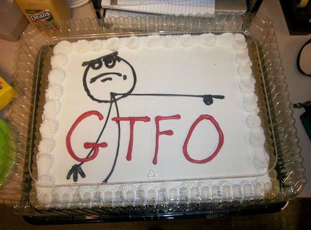 Hilarious Last Day At Work Cake Idea