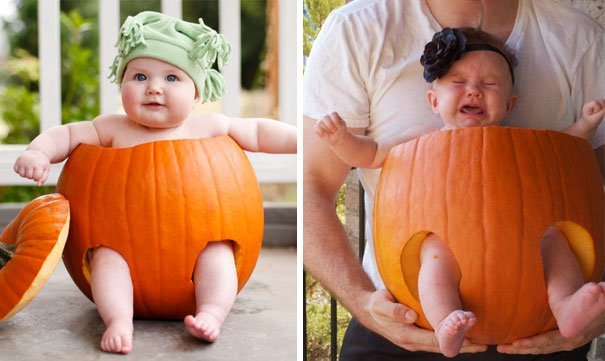 Funny Expectation Versus Reality Baby Photoshoot Fail
