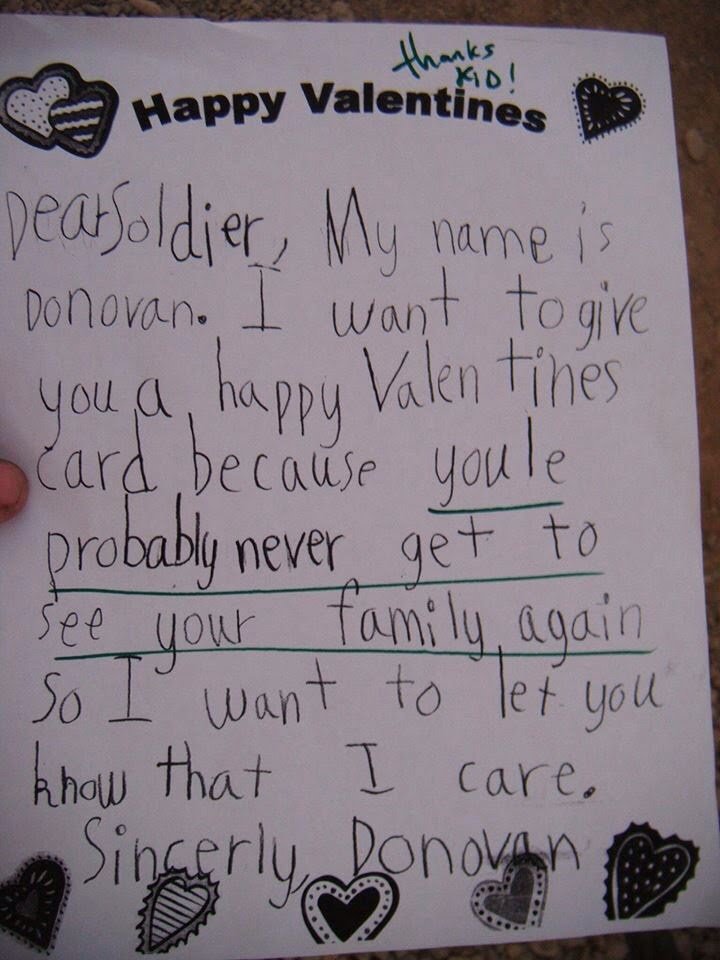 Funny Kids Drawings Brutally Honest Child note to soldier