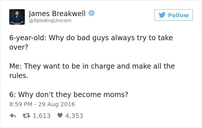 Funny Parenting Tweet Kids Ask Funny Questions