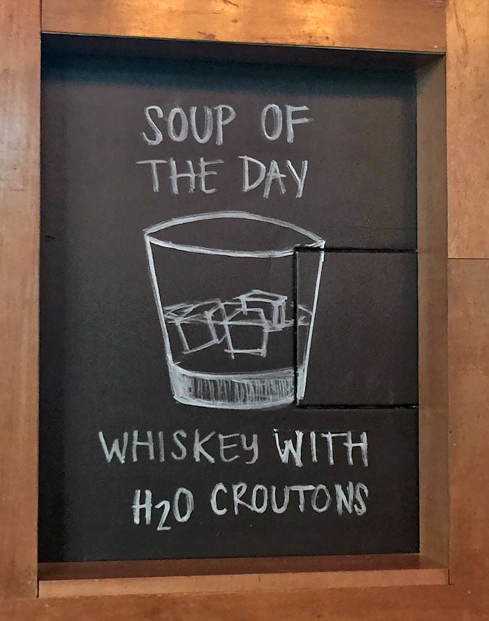 Funny Restaurant sign soup of the day