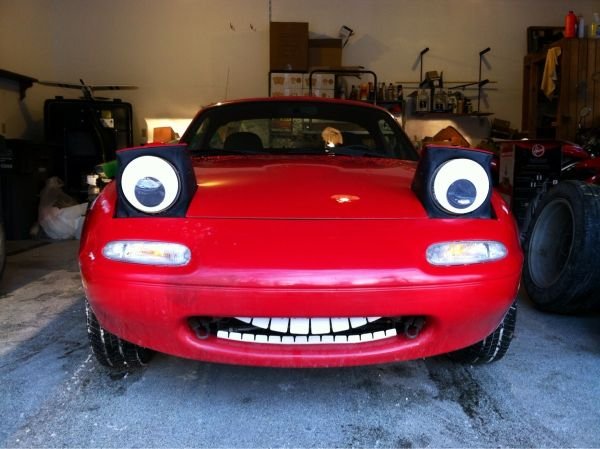 funny googly eyes on car