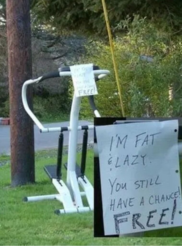 Funny Yard Sign I'm fat and lazy. you still have a chance free