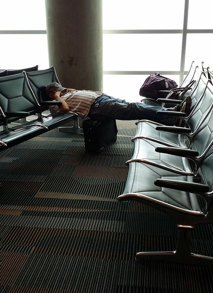 Funny People Fell Asleep Napping In Public Places airport