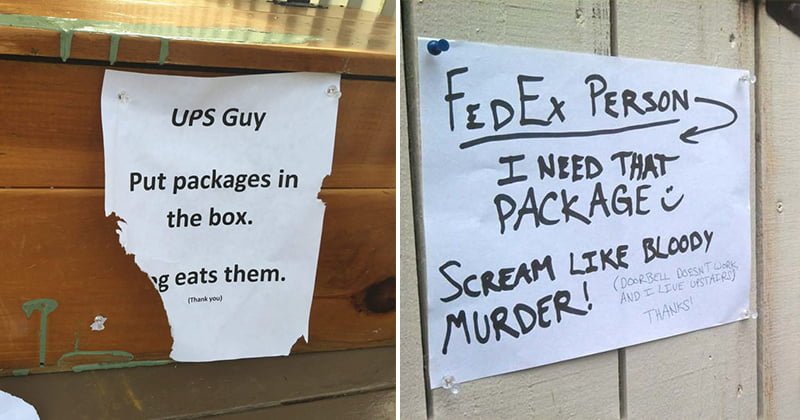 Funny Notes People Left For The Delivery Guys