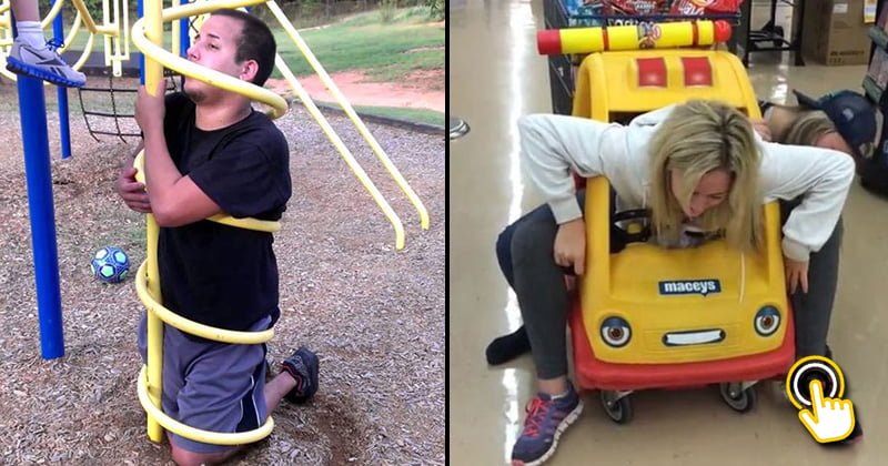Hilarious Times People Got Stuck In The Weirdest Places