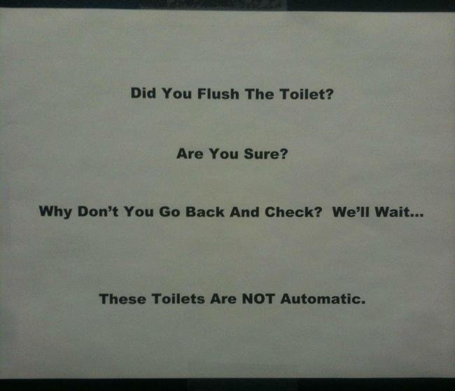 Funny Bathroom Sign
