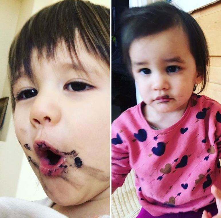 Hilarious children makeup mess