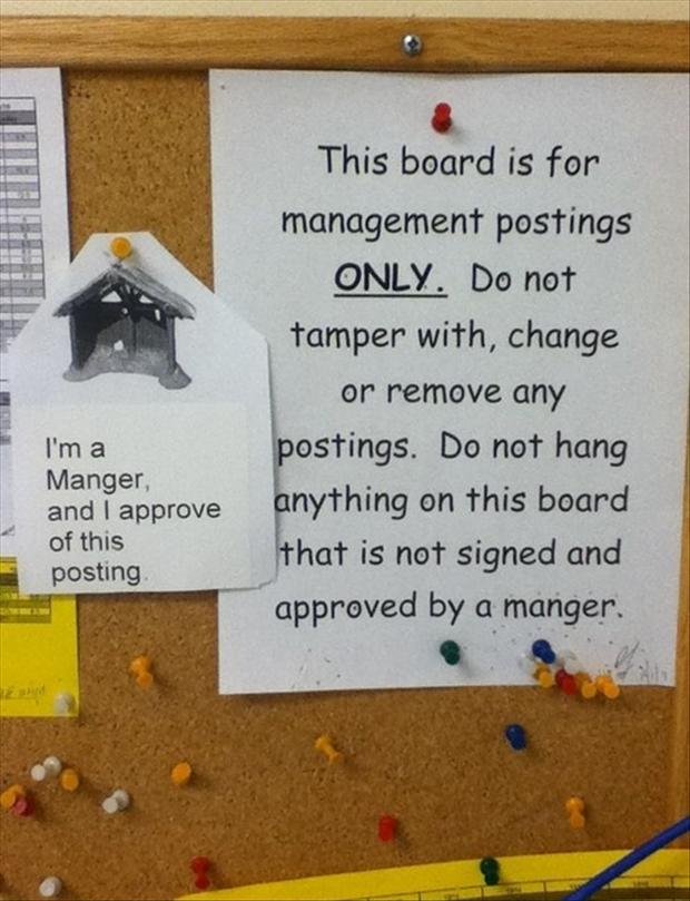 Hilarious Office Signs management board