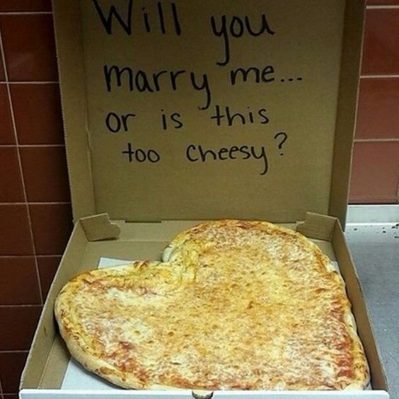 Creative proposal pizza box