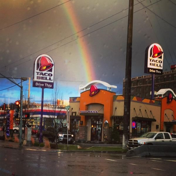 funny end of the rainbow taco bell