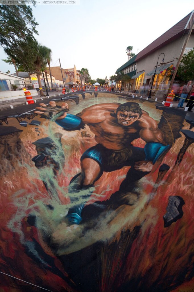 Edgar Mueller 3D asphalt illusion street art