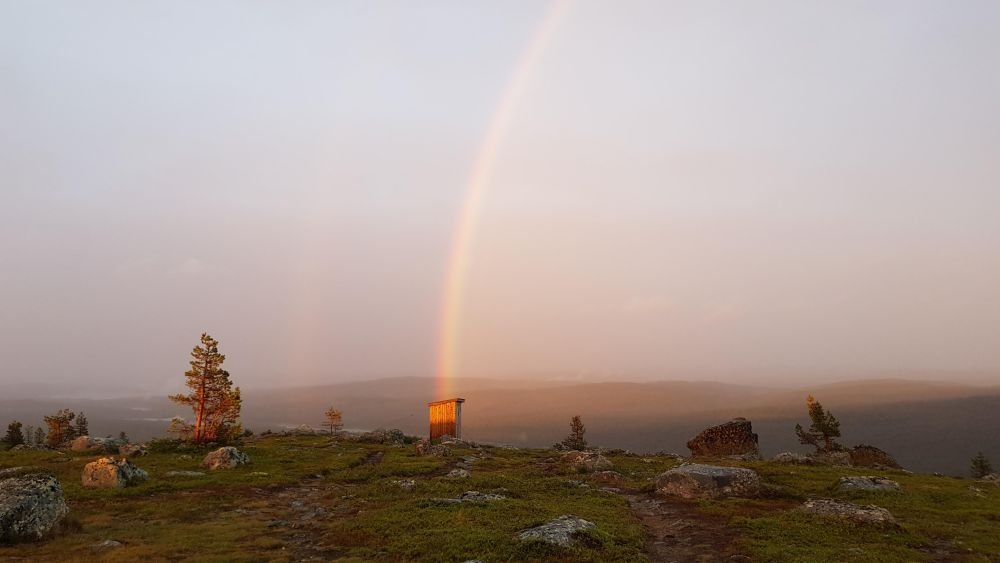 funny end of the rainbow outhouse