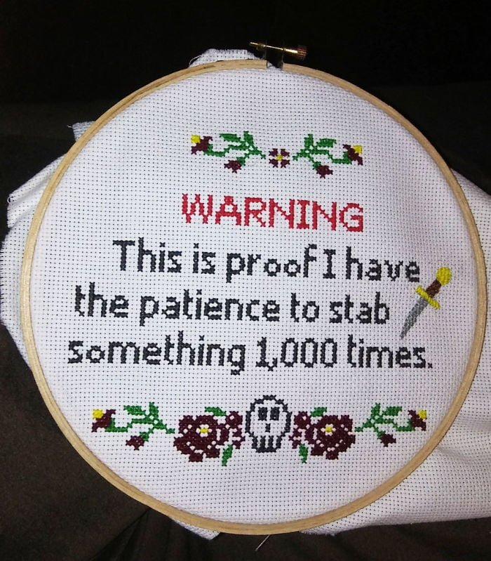 25 Funny Cross Stitch Ideas That Made Us Laugh Bouncy Mustard