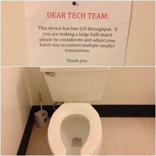 Hilarious Office Signs bathroom note