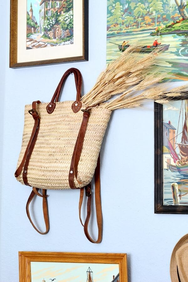 creative dried wheat wall decoration