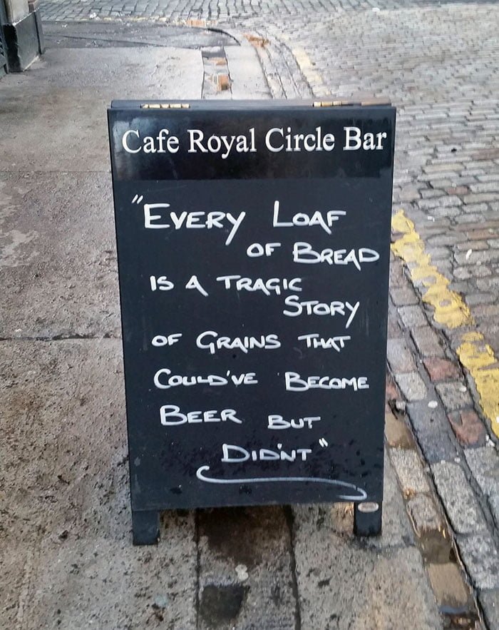 funny bar chalkboard sign