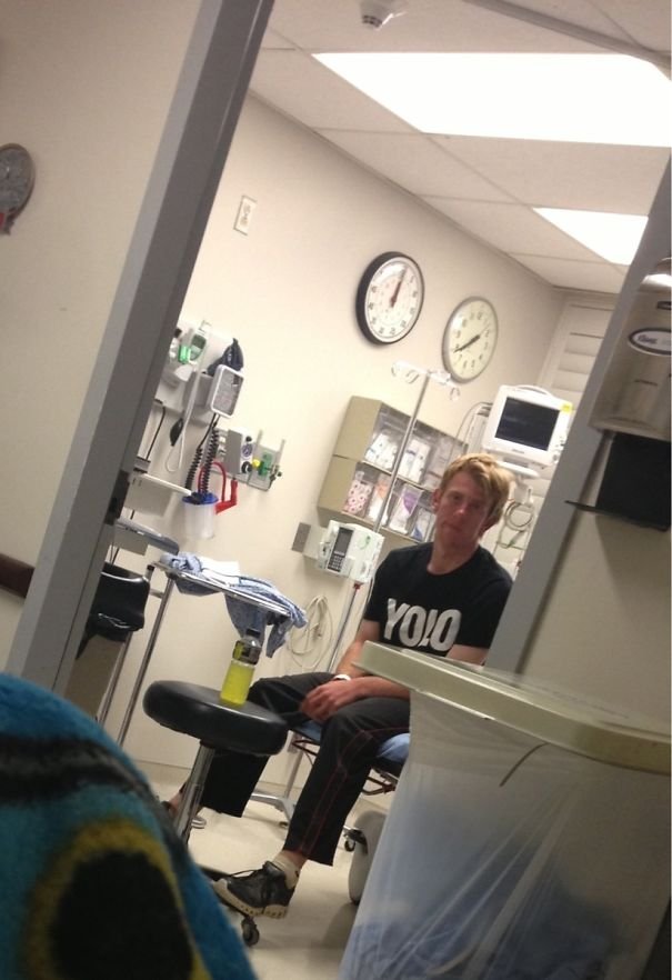 funny t-shirt coincidence yolo at emergency room