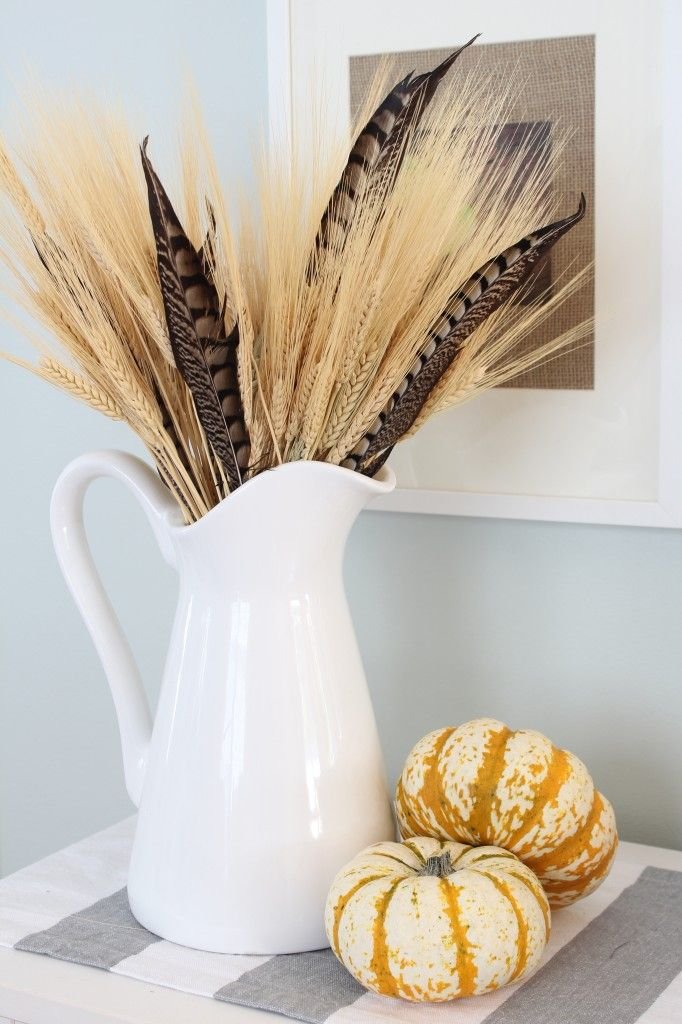 creative dried wheat in a vase