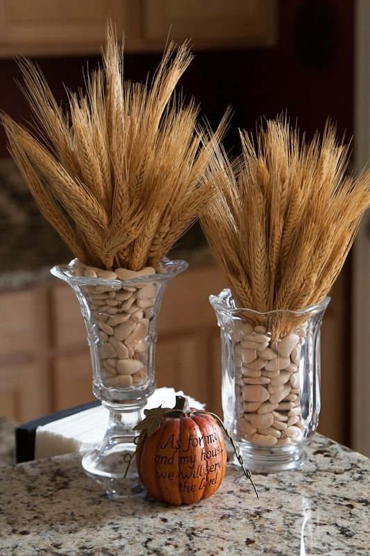 creative dried wheat bouquets
