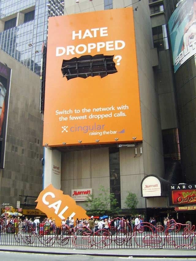 creative ad billboard idea dropped call