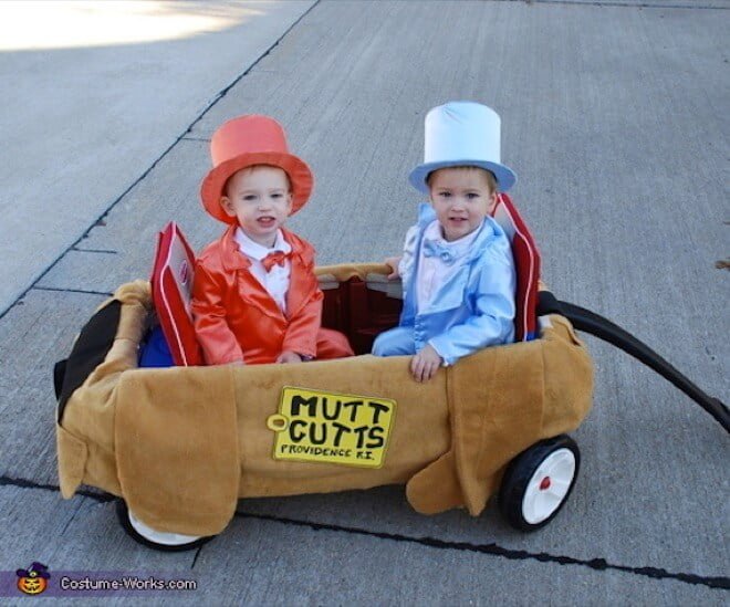 funny kids Halloween twins costume dumb and dumber
