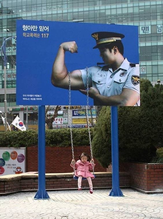 creative ad billboard idea police swing