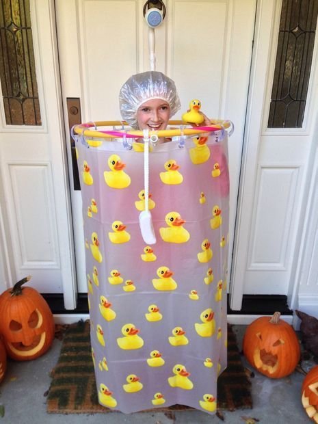 funny DIY children Halloween outfit idea shower