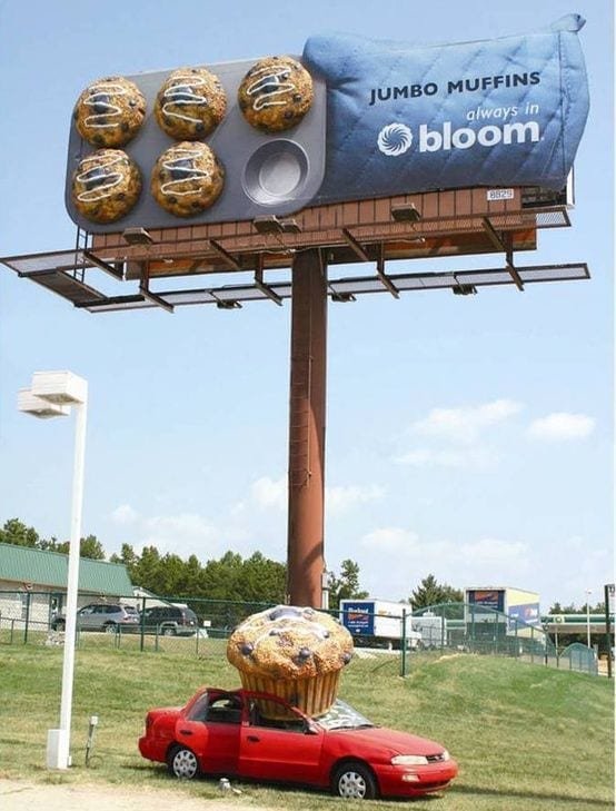 creative ad billboard idea cupcakes
